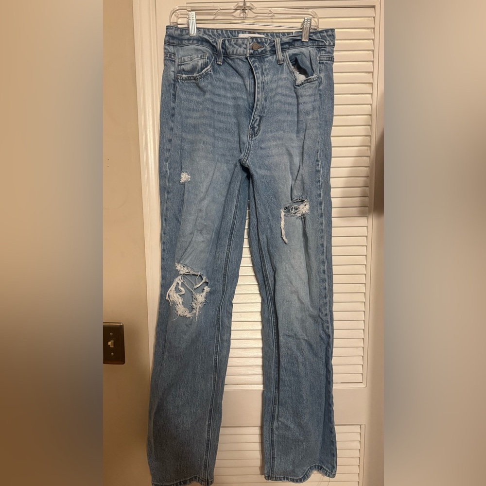 Vici Light Blue Distressed Boyfriend Jeans